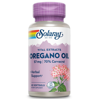 SOLARAY Oregano Oil 57 mg Softgels – Oil of Oregano with 70% Carvacrol