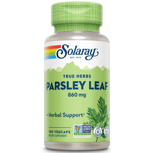 SOLARAY Parsley Capsules 860 mg - 100 Count | Digestive Health Supplement BritishVita | Premium UK Vitamins & Wellness Supplements