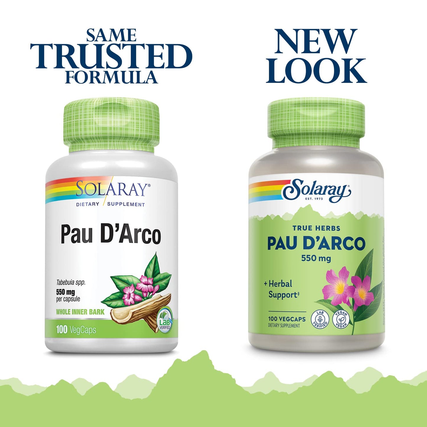 Solaray Pau D'arco Inner Bark Capsules 510 mg | 33 Servings | 100 Count