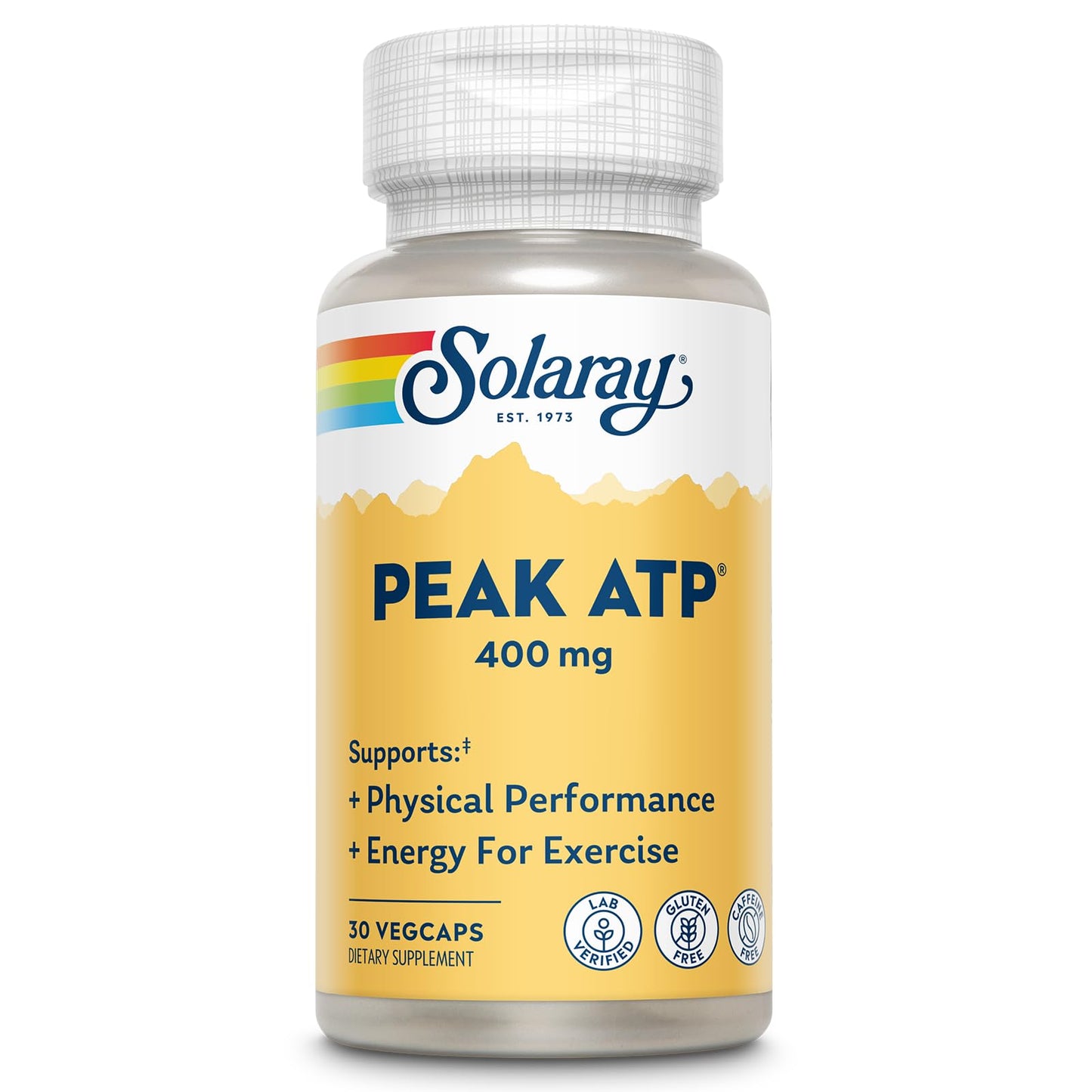 SOLARAY Peak ATP 400 mg – Stim Free Pre Workout, No Caffeine or Gluten
