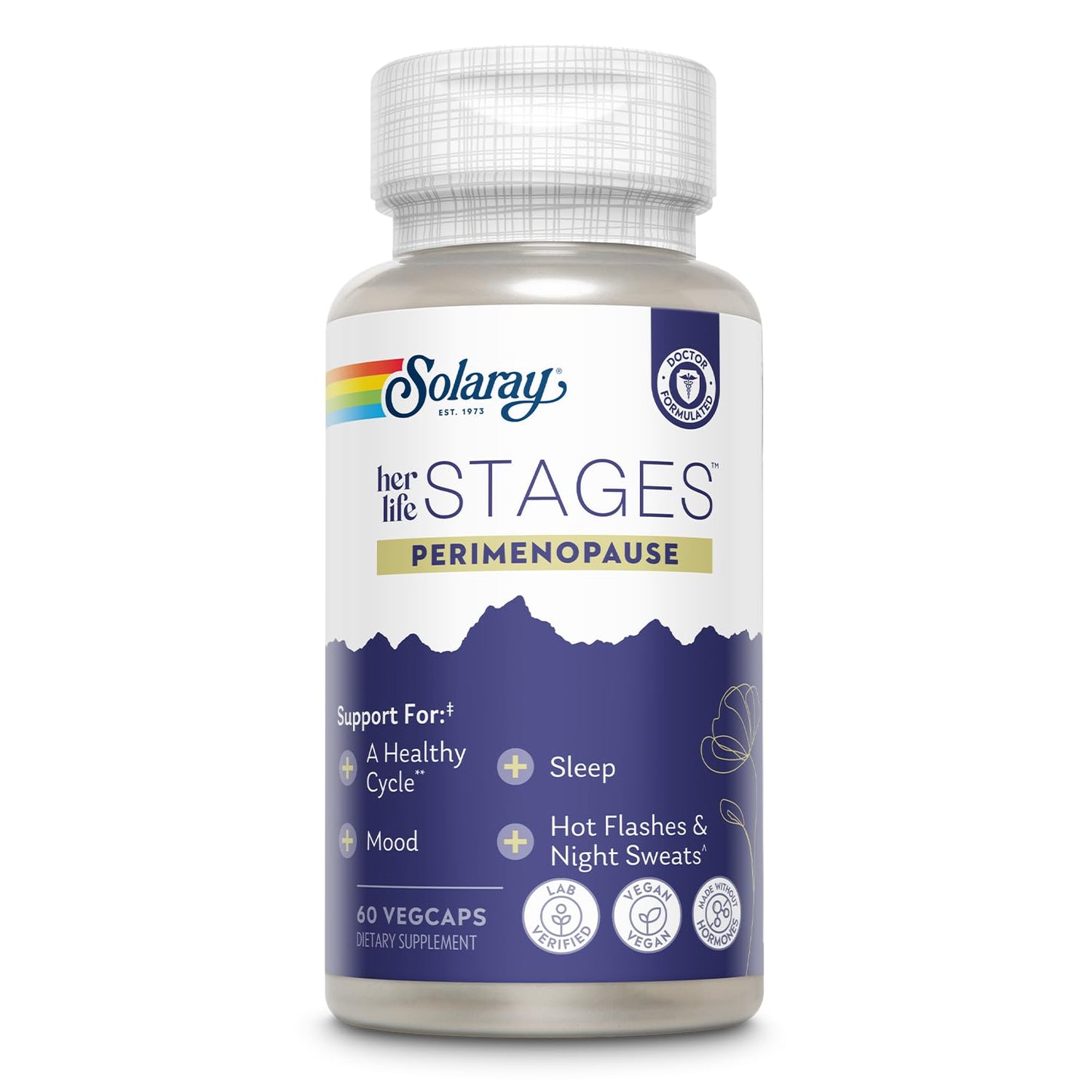 SOLARAY Perimenopause Life Stages – Natural Perimenopause Supplements for Women | No Hormones, 60-Day Guarantee