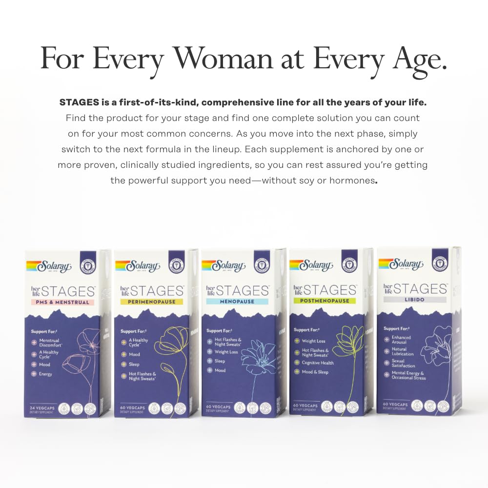 Solaray PMS & Menstrual Support – Vitex, Cramp Bark, No Hormones