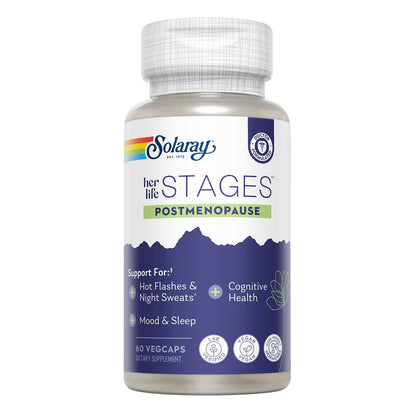 SOLARAY Postmenopause for Women – Resveratrol, Vegan, Hormone-Free, 30 Servings, 60 VegCaps
