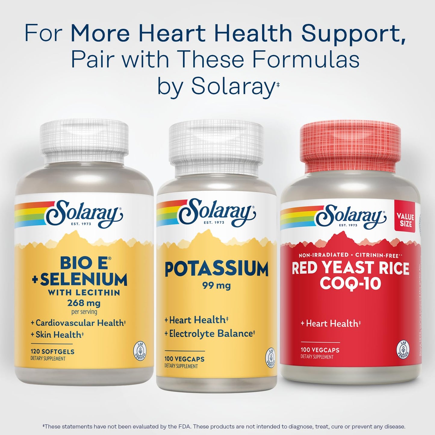Solaray Potassium 99 mg – Electrolyte Balance & Heart Health | 100 Servings