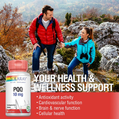 SOLARAY PQQ 10 mg – Cellular, Heart & Cognitive Support | 30 VegCaps