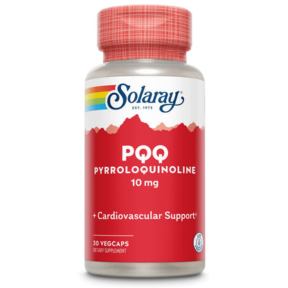 SOLARAY PQQ 10 mg – Cellular, Heart & Cognitive Support | 30 VegCaps