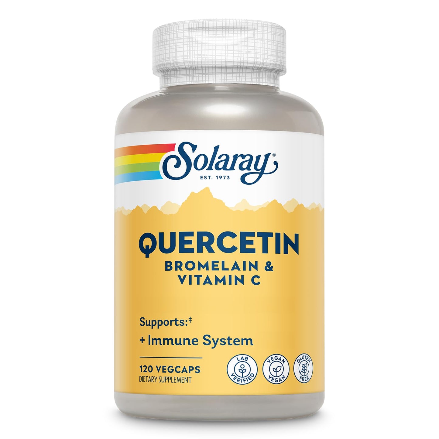 SOLARAY Quercetin with Bromelain & Vitamin C – Immune Support, Heart Health | Vegan, 60 Servings