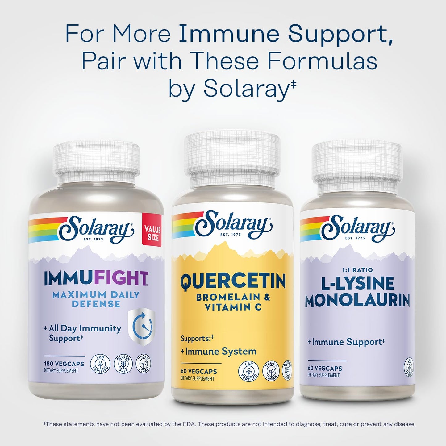 Solaray Quercetin + Bromelain & Vitamin C – Immune Support & Heart Health (Vegan)