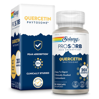 SOLARAY Quercetin Phytosome – 20X Absorption | Vegan, Soy-Free Quercetin Supplement – 30 Servings