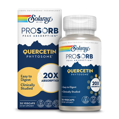 SOLARAY Quercetin Phytosome – 20X Absorption | Vegan, Soy-Free Quercetin Supplement – 30 Servings