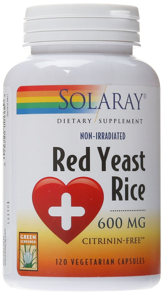 Solaray Red Yeast Rice 600 mg - 120 Count | Dietary Supplement BritishVita | Premium UK Vitamins & Wellness Supplements
