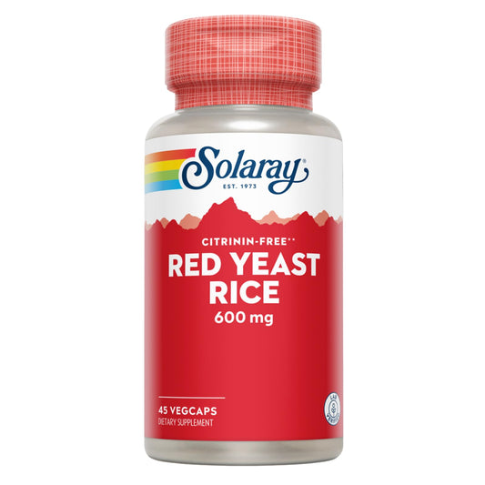 SOLARAY Red Yeast Rice 600 mg, 45 Count | HDL Support BritishVita | Premium UK Vitamins & Wellness Supplements
