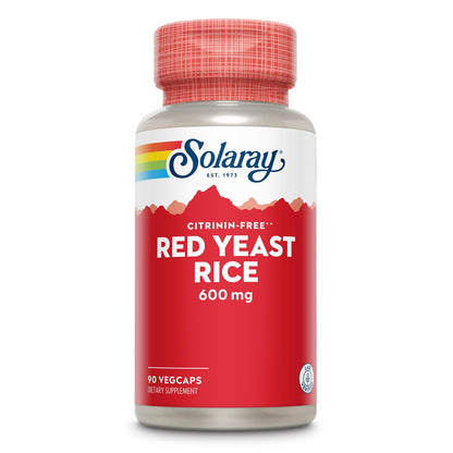 SOLARAY Red Yeast Rice – Non-Irradiated, Citrinin-Free, 90 Servings, 60-Day Guarantee