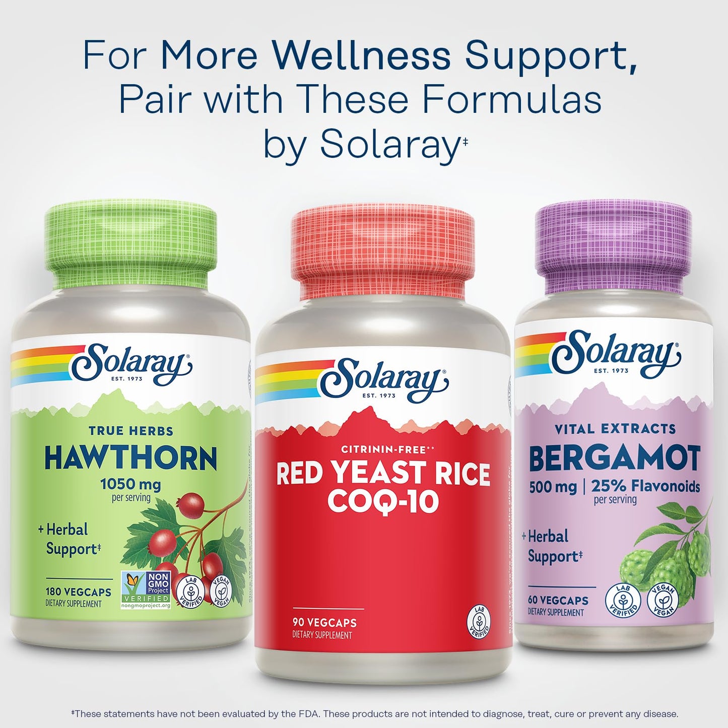 Solaray Red Yeast Rice Plus CoQ-10 & No-Flush Niacin – 90 VegCaps