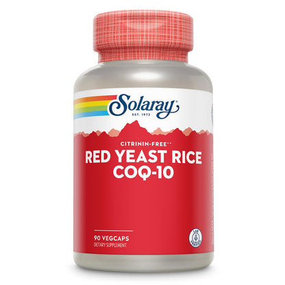 Solaray Red Yeast Rice Plus CoQ-10 & No-Flush Niacin – 90 VegCaps