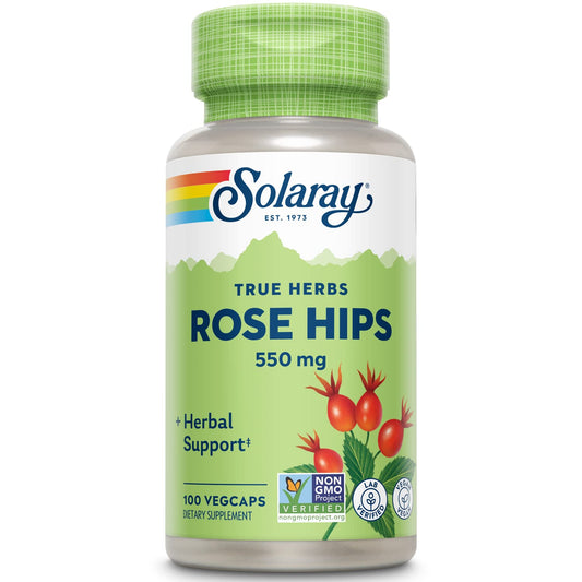 Solaray Rose Hips 550mg – Vitamin C, Bioflavonoids & Immune Support BritishVita | Premium UK Vitamins & Wellness Supplements