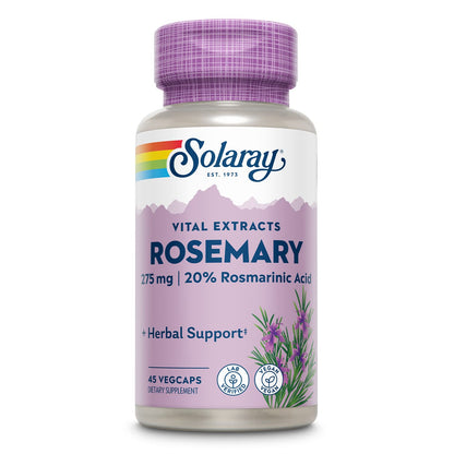 SOLARAY Rosemary Leaf Extract 275 mg Veg Cap | 45 Count - Guaranteed Potency