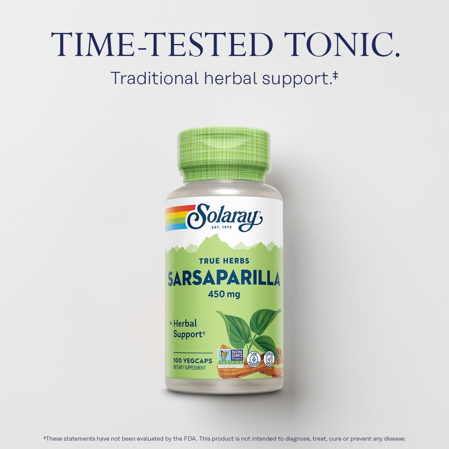 SOLARAY Sarsaparilla Root 450 mg – Traditional Herbal Support | Non-GMO, Vegan, Lab Verified