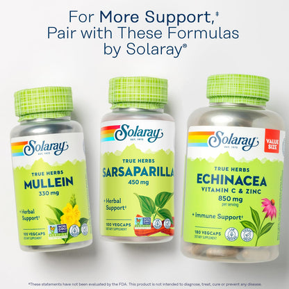 SOLARAY Sarsaparilla Root 450 mg – Traditional Herbal Support | Non-GMO, Vegan, Lab Verified