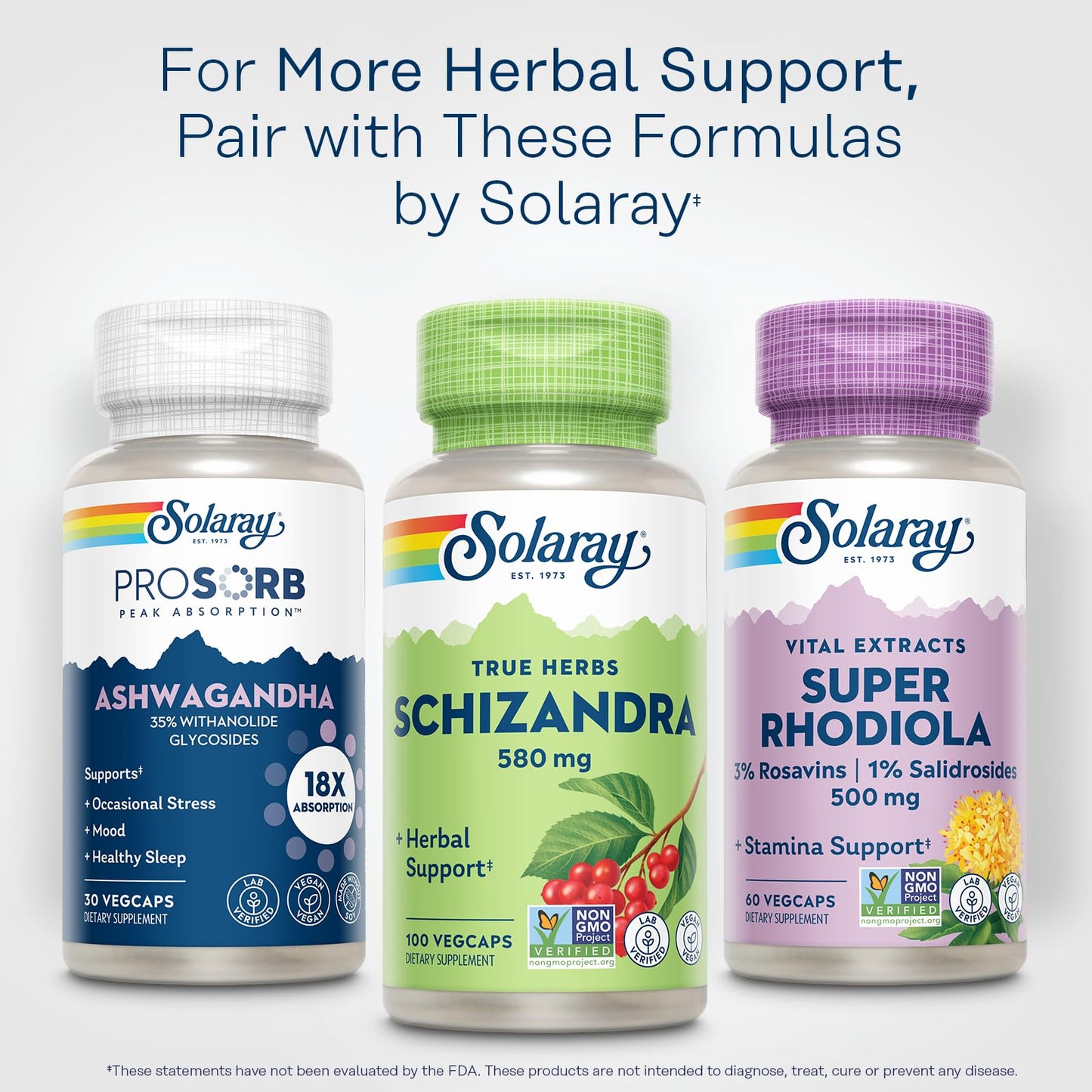 SOLARAY Schizandra 580 mg – Schisandra Supplement for Body Health & Wellness | 100 Servings, Vegan