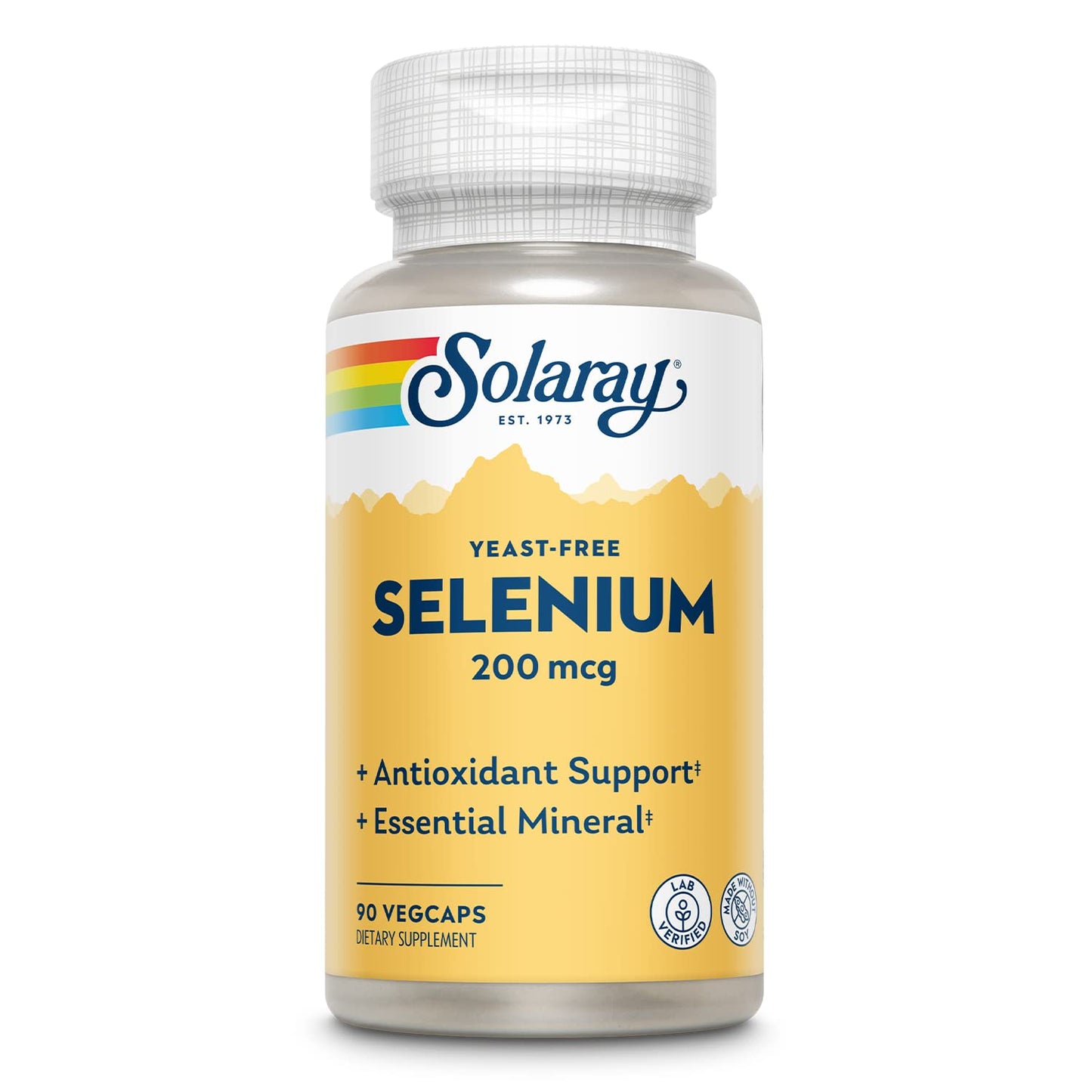 Solaray Selenium 200mcg Yeast-Free – Thyroid & Immune Support, 90 VegCaps