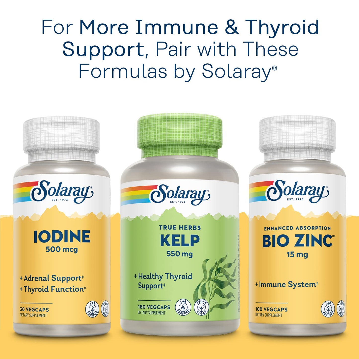 Solaray Selenium 200 mcg High Potency - 100 VegCaps | Immune, Thyroid & Antioxidant Support
