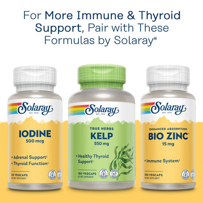 Solaray Yeast Free Selenium 100mcg – Immune & Thyroid Support | 90 VegCaps