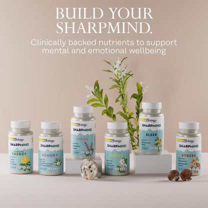 SOLARAY SharpMind Mood Support Supplement - Nootropic for Relaxation & Emotional Well-Being