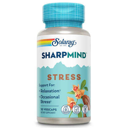 SOLARAY SharpMind Stress Support – Nootropic Mood with Ashwagandha & L-Theanine