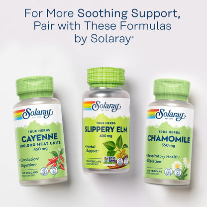 SOLARAY Slippery Elm Bark Capsules 400 mg – Soothing Herbal Support