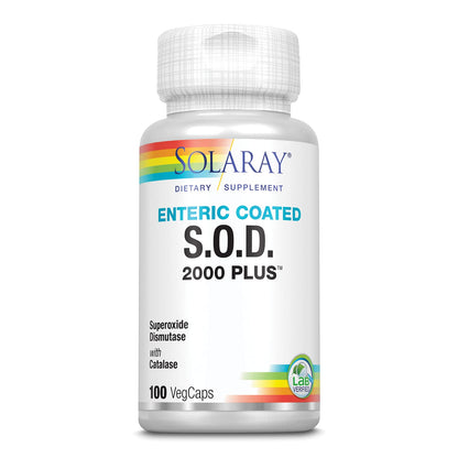 SOLARAY S.O.D. 2000 Plus – SOD & Catalase Antioxidant Supplement | 100 Servings, 60-Day Guarantee
