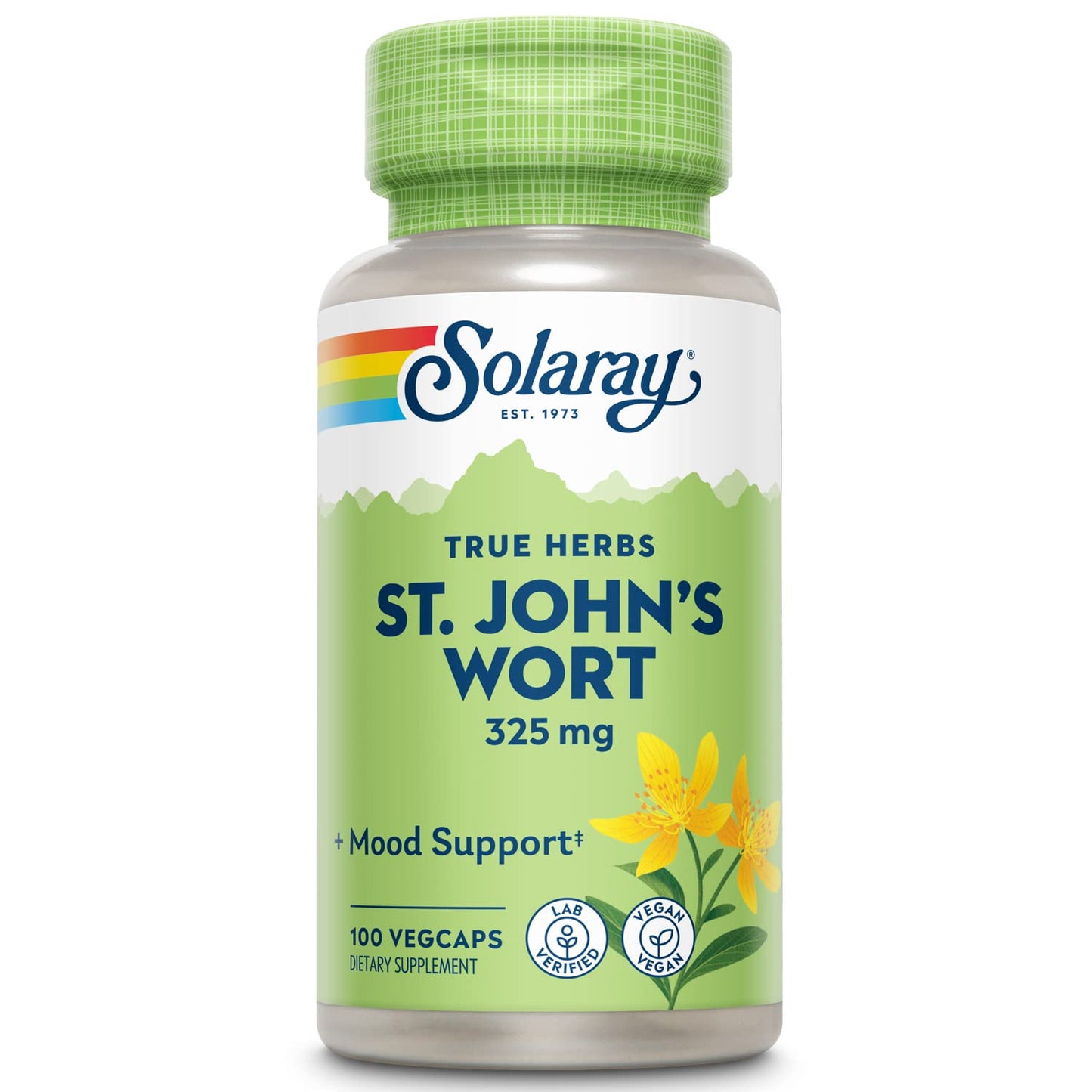 SOLARAY St Johns Wort 325 mg – Mood Support (Vegan, Lab Verified)