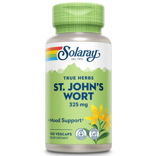 SOLARAY St Johns Wort 325 mg – Mood Support (Vegan, Lab Verified) BritishVita | Premium UK Vitamins & Wellness Supplements