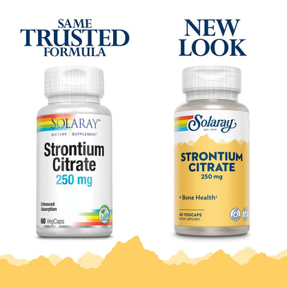 Solaray Strontium Citrate 250 mg | Bones & Teeth Support | VegCaps