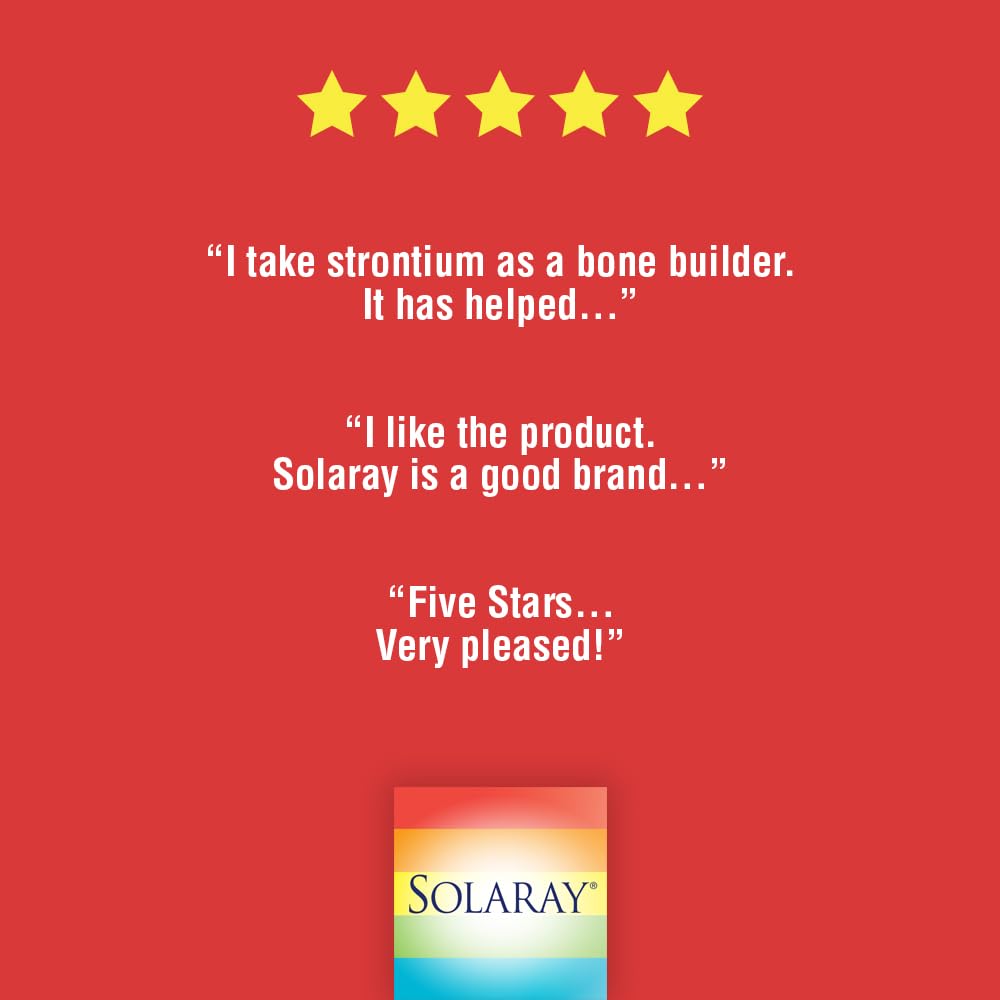 Solaray Strontium Citrate 250 mg | Bones & Teeth Support | VegCaps