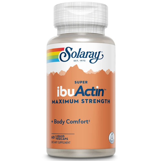 Solaray Super IbuActin 60 Capsules – Maximum Strength Liquid Formula BritishVita | Premium UK Vitamins & Wellness Supplements