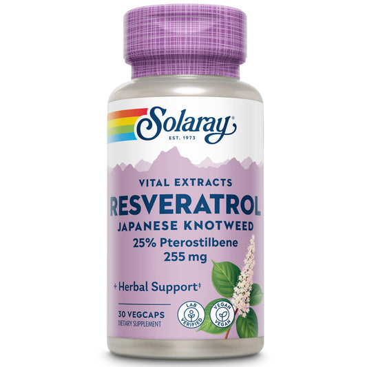 SOLARAY Super Resveratrol with Pterostilbene – 250 mg VCapsules (30 Count) BritishVita | Premium UK Vitamins & Wellness Supplements