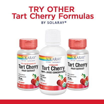 SOLARAY Tart Cherry & Celery Seed | Healthy Uric Acid Levels, Joint, Muscle Recovery & Sleep Support | 60 VegCaps