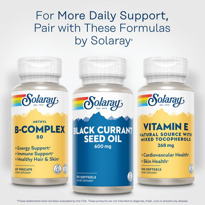 SOLARAY Black Currant Seed Oil 600 mg – Skin Health, 90 Softgels