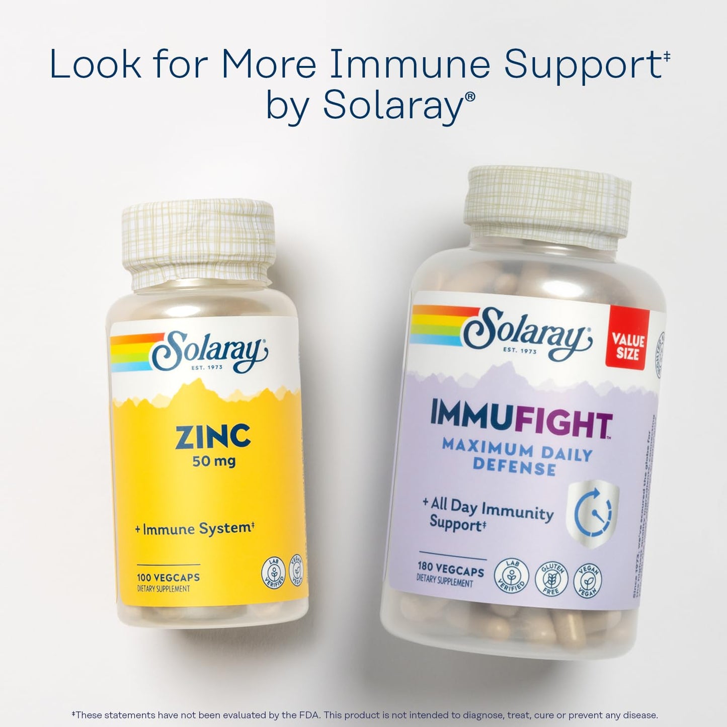 SOLARAY Reacta-C with 500mg Vitamin C - Immune Support, 24 Hour Immunity Booster, Vegan, 120 Capsules