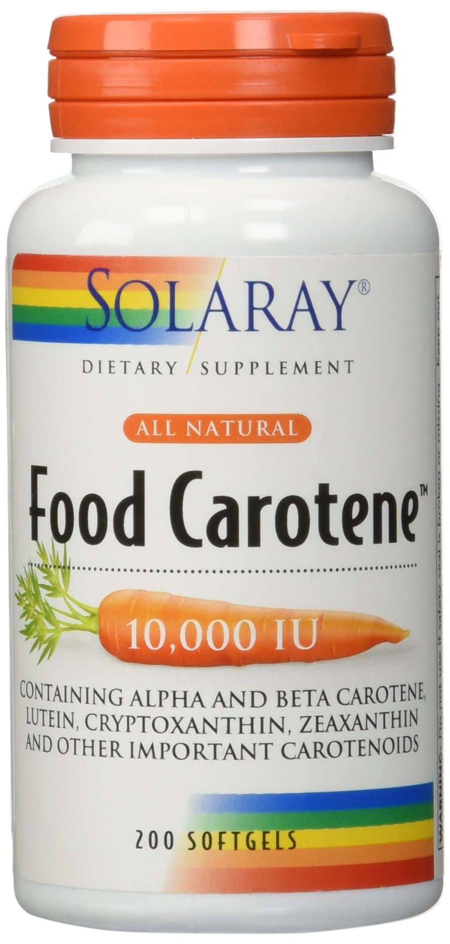 SOLARAY Vitamin A 10000 IU Beta Carotene (200 CT) – Healthy Skin & Eyes