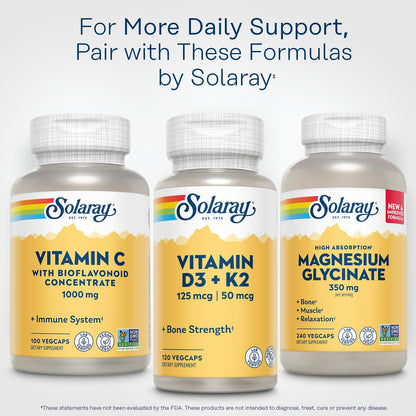 SOLARAY Vitamin C 1000mg with Bioflavonoids – Immune Support, Vegan, Non-GMO, 100 Servings