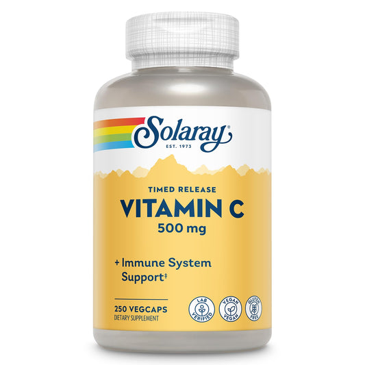SOLARAY Vitamin C 500mg | Two-Stage Timed Release Immune Support - Vegan & Gluten Free BritishVita | Premium UK Vitamins & Wellness Supplements