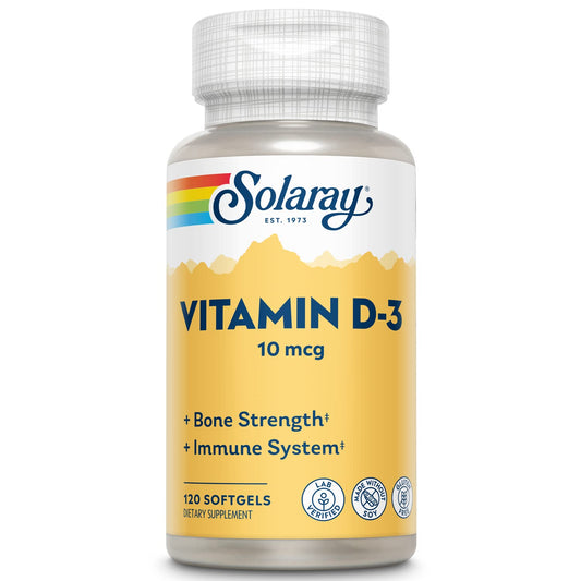 SOLARAY Vitamin D-3-400 IU | 120 Softgels BritishVita | Premium UK Vitamins & Wellness Supplements