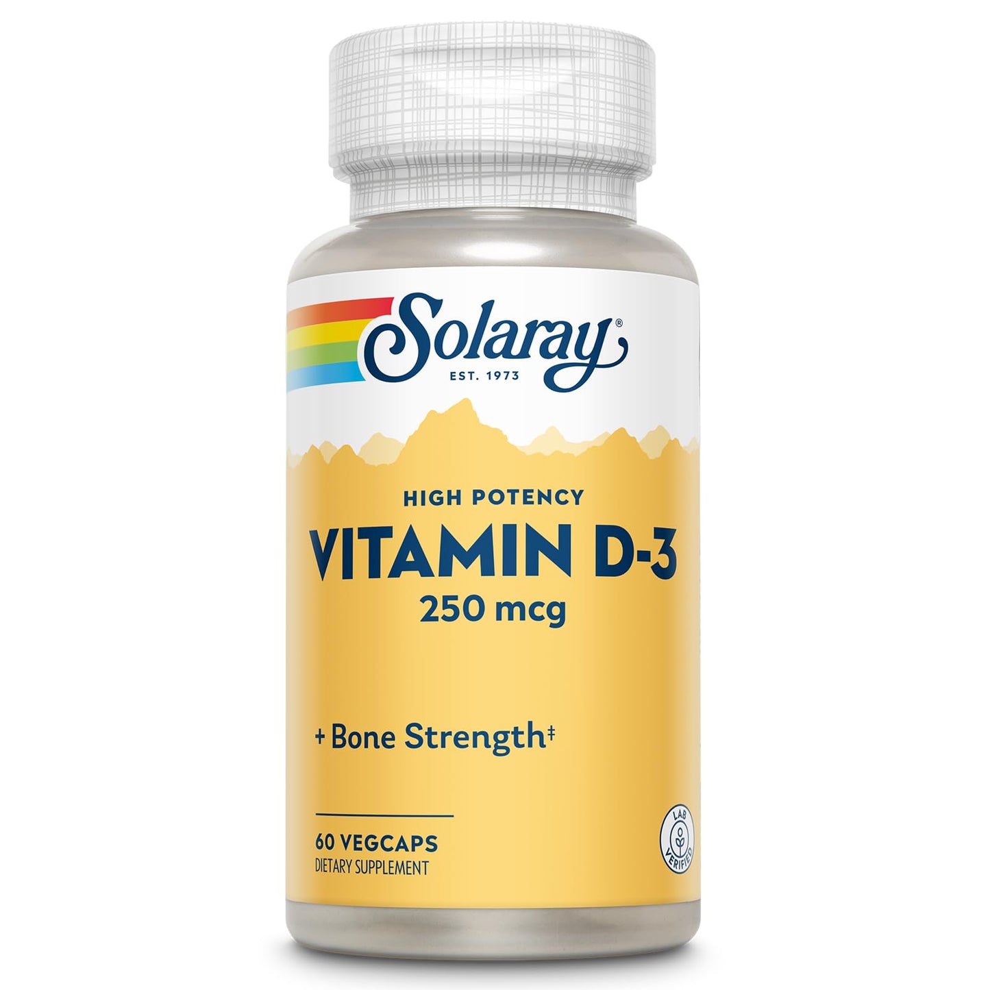 SOLARAY Vitamin D3 10000IU (250 mcg) - High Potency Cholecalciferol | 60 VegCaps