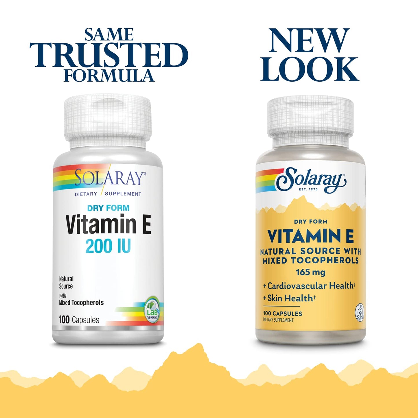 SOLARAY Vitamin E Dry 200 IU with Mixed Tocopherols – 100 Count