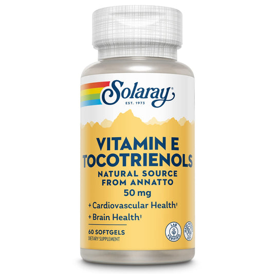SOLARAY Vitamin E Tocotrienols 50mg 50ct | Brain Health, Soy Free BritishVita | Premium UK Vitamins & Wellness Supplements