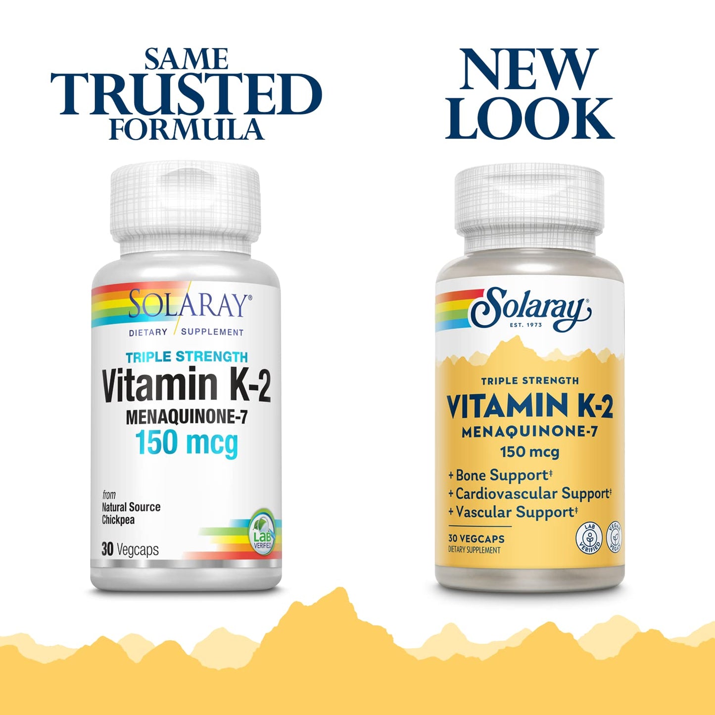 Solaray Vitamin K-2 MK-7 150 mcg Triple Strength | Heart & Bone Health | 30 ct