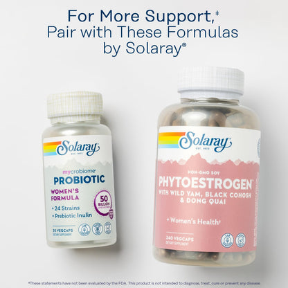 SOLARAY Vitex Berry Extract 225 mg – Chasteberry Supplement for Women | Hormone Balance, Vegan, Lab Verified | 60 Servings