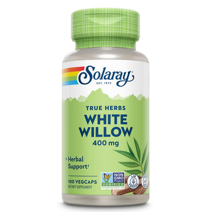 SOLARAY White Willow 400mg - White Willow Bark Capsules | Wellness Support | Non-GMO, Gluten Free, Vegan